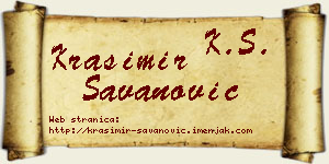 Krasimir Savanović vizit kartica